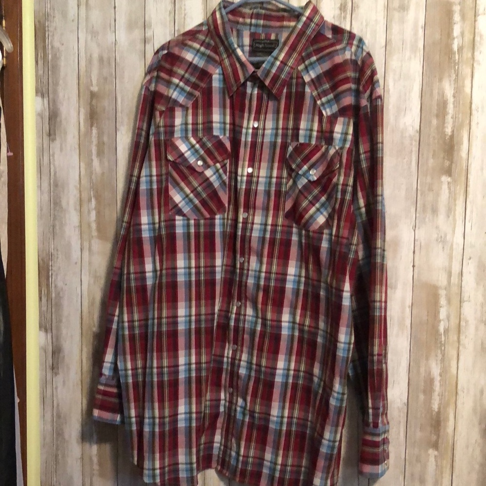 Plaid Pearl Snap Men’s Shirt